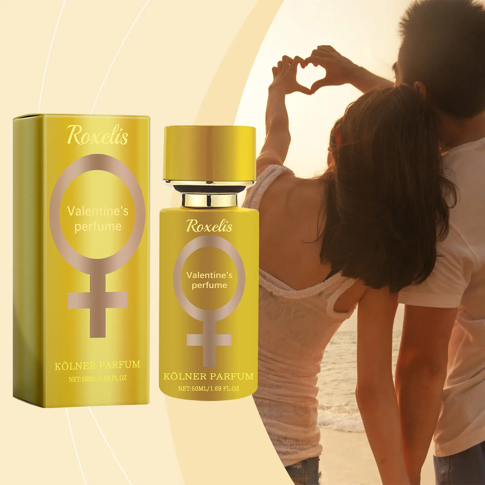 Roxelis Valentine's Day Atmosphere Cologne, Natural Romantic Fresh And Elegant Stay Fragrance Charm Lovers Daily Date Portable