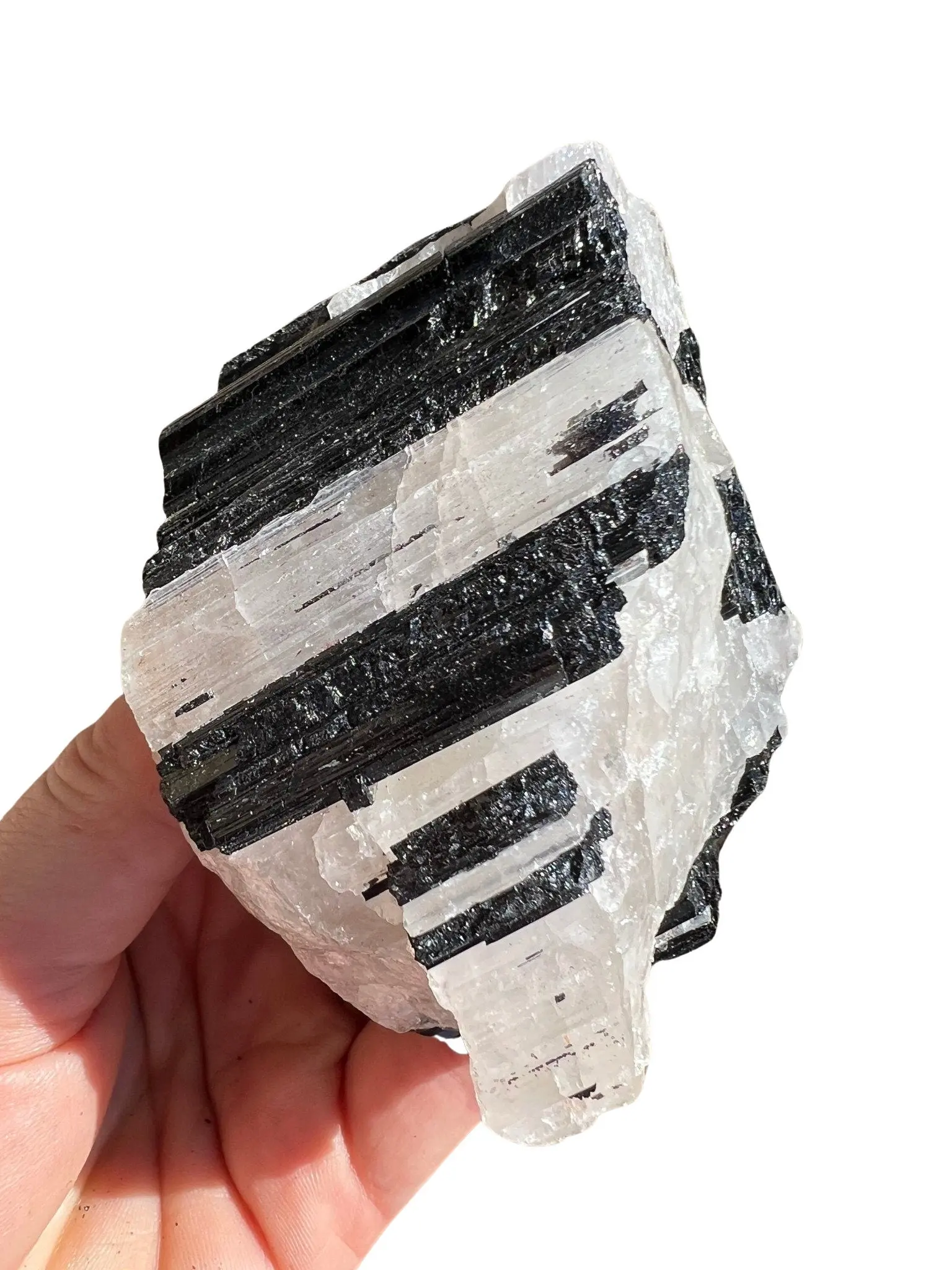 Raw Tourmalinated Quartz Crystal for Healing and Meditation