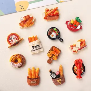 Set of 12 Fun Food Dessert Fridge Magnets, Refrigerator Decorating Magnet, 3D Realistic Design, Creative Decorative Magnet Stickers, Perfect for Kitchen & Home Decoration
