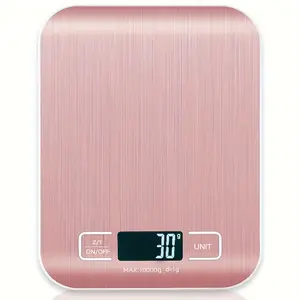 Precision Digital Kitchen Scale - 22Lb Capacity, Grams & Oz Display For Cooking And Baking, 1G/0.1Oz Accuracy, Multi-Functional Food Weighing Tool With Portion Control (Pink, No Battery)