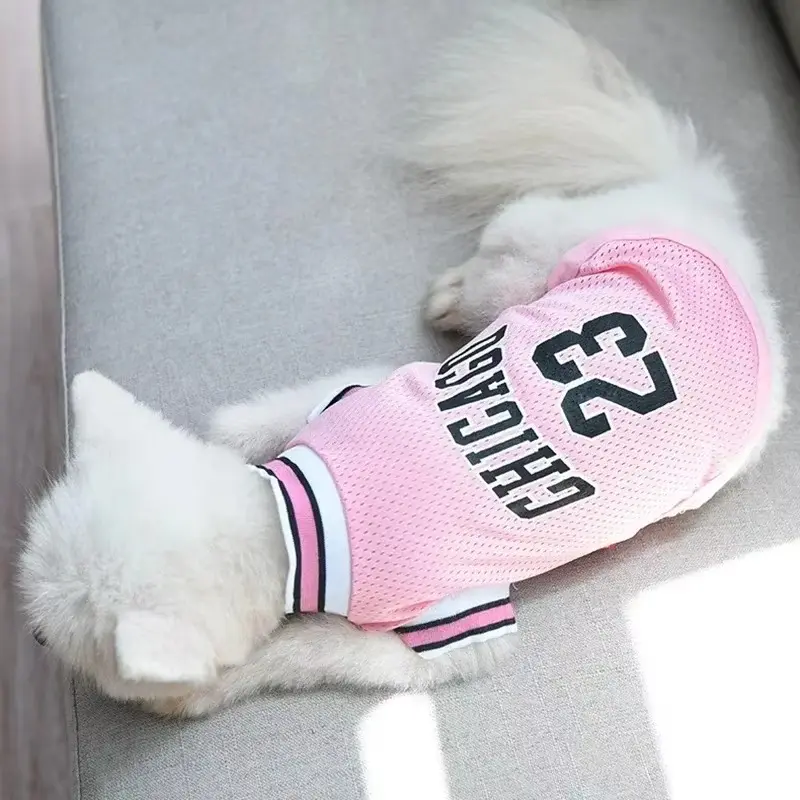 Chicago 23 Dog Jersey Cat Shirt, Anti Shedding Pet Pajamas Onesie for Dogs Cats, Warm Cozy Loungewear for Post Surgery Recovery, Stretchy Soft Clothes for Small Medium Large Pets, Clothing, Puppy