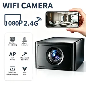 Smart Mini Wireless 2.4GHz WiFi Home Security Camera Device, Infrared Night Vision, Smart Motion Alert, 24H Loop Recording, Phone APP Remote Live View, Cloud & SD Dual Storage, Indoor Surveillance for Baby Monitor & Pet Monitoring