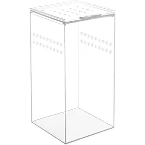 Case, 2.9x2.9x6 Inch Nano Arboreal Tarantula Enclosure Reptile Habitat Terrarium Breeding Box for Spider Scorpion Sling Isopods Lizards Invertebrates  Mantis