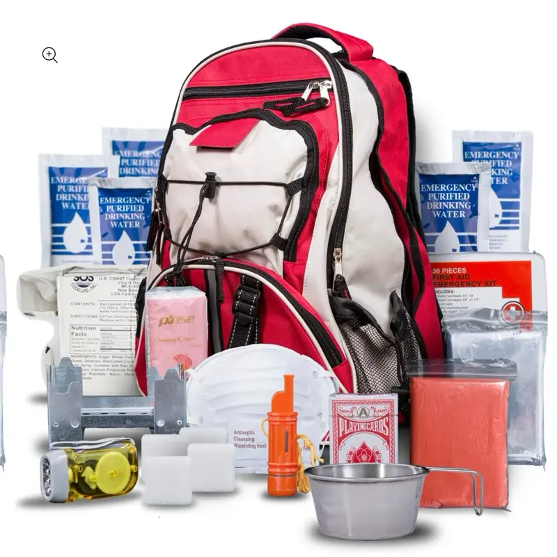 Red Deluxe 72-Hour Solo Survival Backpack