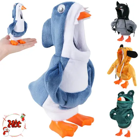 7-inch Soft PVC Desk Goose Outfits & Accessories Set, Premium Fleece Mini Clothes for Magnetic Goose Statue, Humorous DIY Creative Gift for Beach Parties & Ocean-Themed Decor, Ideal Home Office Decor (Toys & Hobbies Specialty DIY Supplies)