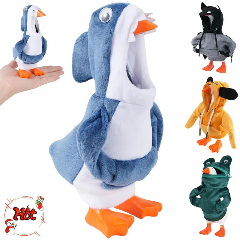 7-inch Soft PVC Desk Goose Outfits & Accessories Set, Premium Fleece Mini Clothes for Magnetic Goose Statue, Humorous DIY Creative Gift for Beach Parties & Ocean-Themed Decor, Ideal Home Office Decor (Toys & Hobbies Specialty DIY Supplies)
