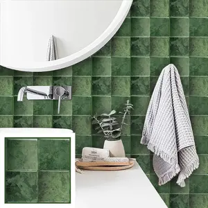 Aadesh 3D Mosaic Self-Adhesive Wall Stickers for Home Decor, Waterproof and Mildew-Resistant Heat-Insulation Wallpaper, Easy to Clean for Kitchen and Bathroom