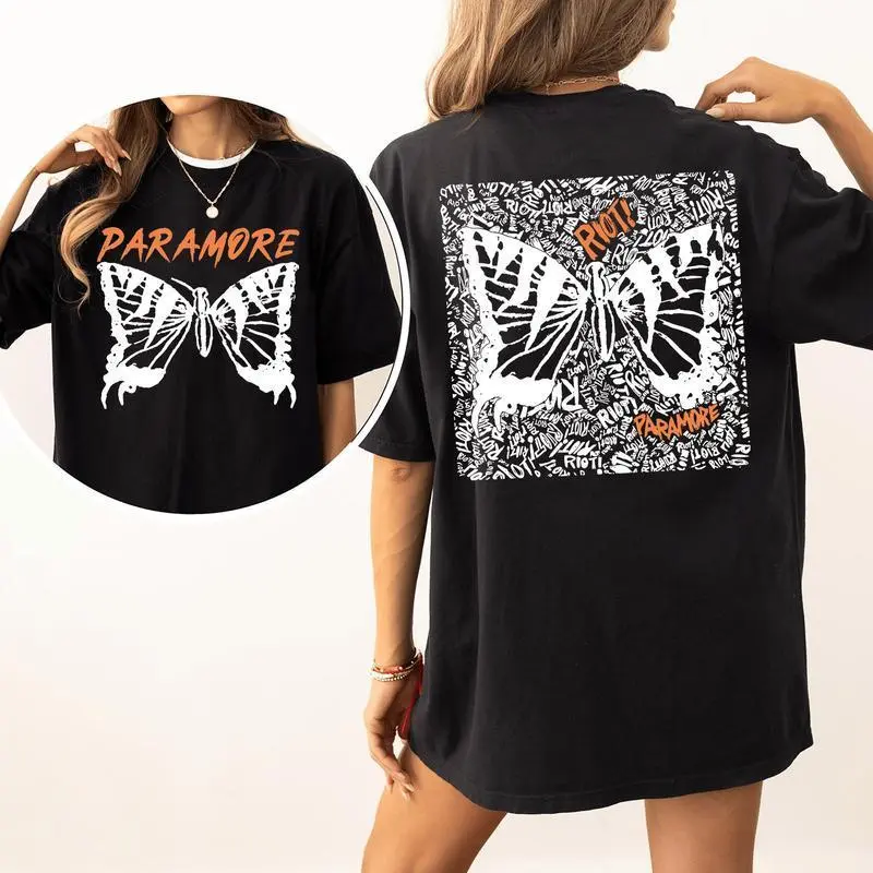 Paramore Tour T-Shirt With Doodles 2-Sided Collection, Clothing Mirada Tour Hoodie Women's Shirts