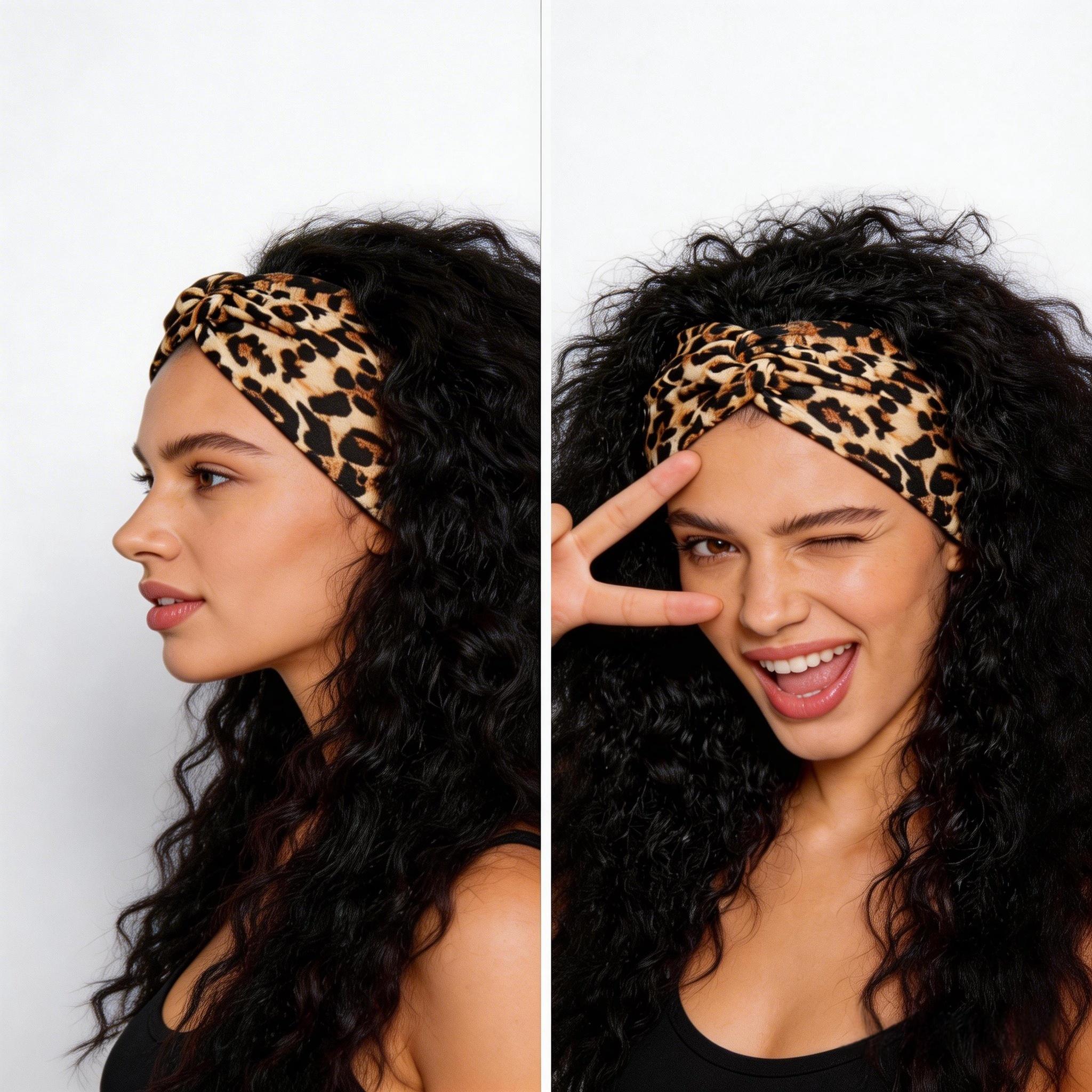 Women's Hairband Set of 4, Wide and Narrow Elastic Boho Headbands, Vintage Style for Sports, Yoga, Makeup, Spa, Fashion Accessory, Workout Headband, Chic Headbands