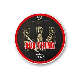 Shave Dad Our Thing Premium Shaving Soap - Artisanal Soap with Potassium Hydroxide, Coconut Oil & Glycerin for Smooth Shave