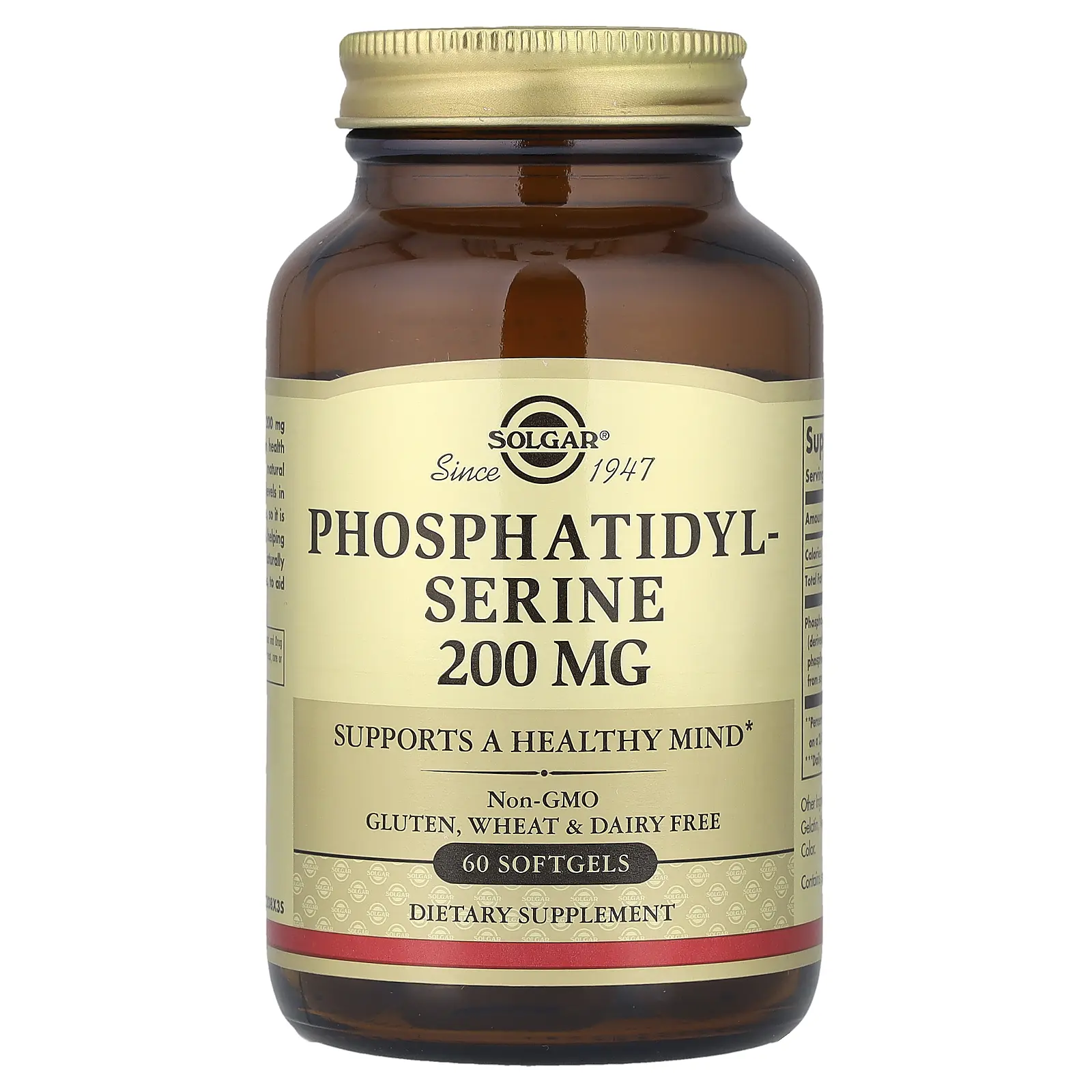 Solgar Phosphatidylserine, 200 mg, 60 Softgels