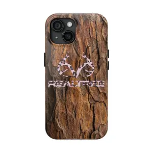 Realtree Camouflage Wood Pattern iPhone Case, Durable and Water Resistant, Hunting Dreign, For iPhone 16, 15, 14, 13 Promax Pro Plus