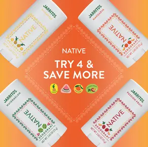 NATIVE Deodorant Stick Discovery 4-Pack - Aluminum-Free, 72-Hour Odor Protection, Natural Ingredients, Paraben-Free, Phthalate-Free, Sulfate-Free