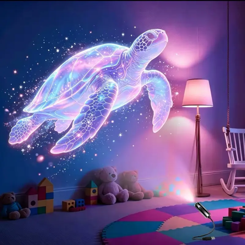 Ocean Galaxy Projector Light - 8 Enchanting Marine Scenes, USB-Powered Night Light for Bedroom Kids & Home Décor