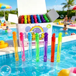 48 Pcs Multicolor Mini Test Tube Bubble Sticks, Safe Non-Toxic Bubble Water, Outdoor Kids Toy, Party Gift, Festival Birthday Present, Bubble Solution