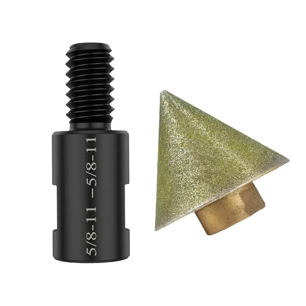 2" Diamond Beveling Chamfer Bit, Diamond Countersink Drill Bit 2 in(50mm), Enlarging Trimming Holes in Porcelain Ceramic GraniteTiles ,5/8''-11 Thread Angle  Extension Rod