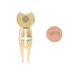 Tiger Design Golf Ball Marker, Magnetic Zinc Alloy Club Support Bracket, Exquisite Golf Accessory for Special Occasions