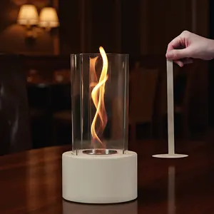 Glanzfeuer Space-Saving Fire Pit - Indoor Ambiance & Outdoor Patio Grill, Versatile Wood Burning Fireplace for Any Room, Compact Design for Easy Placement