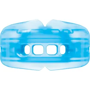 Double Braces Strapless Mouth Guard, Blue, Adult