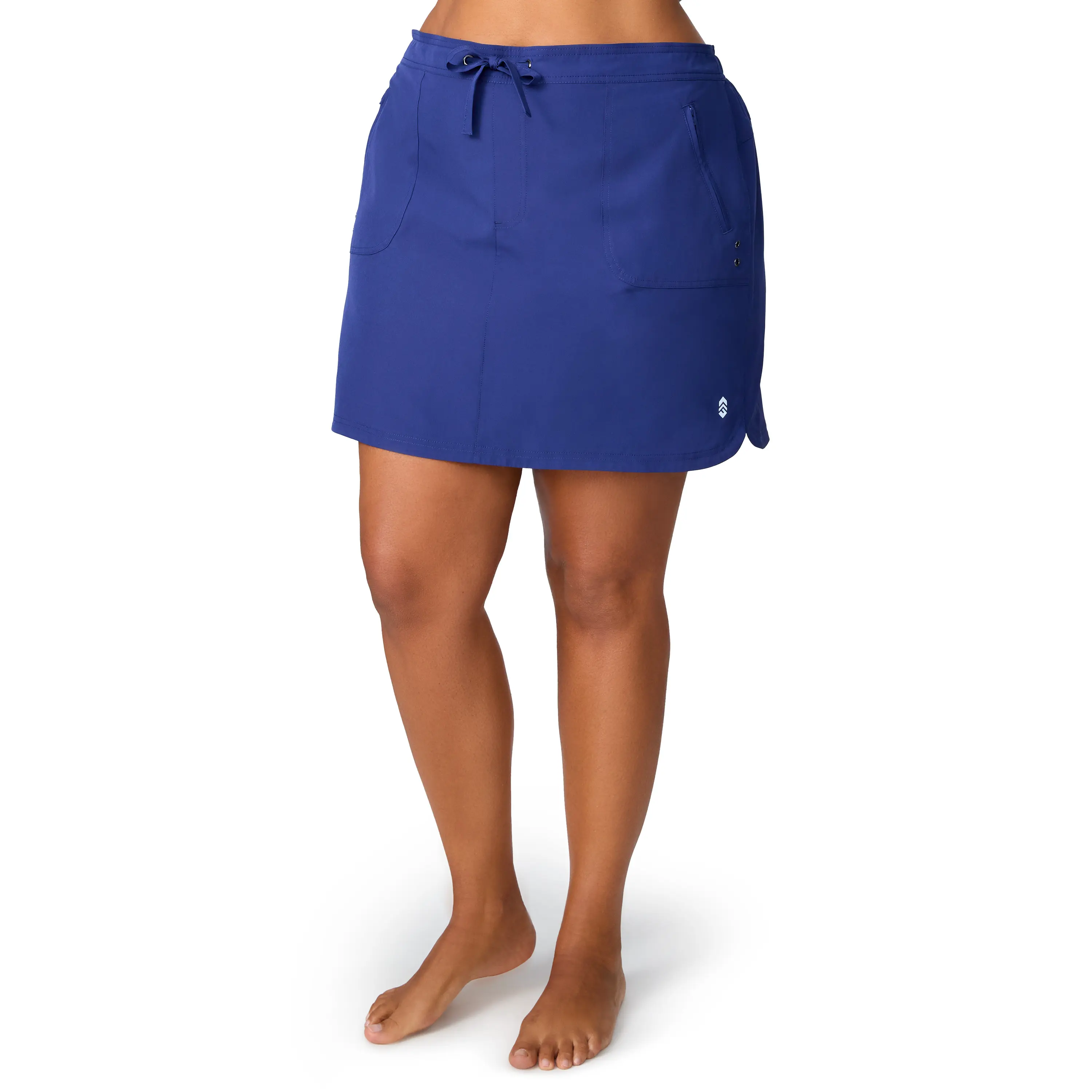 Free Country Women's Plus Size 10" Bermuda Board Short, Beach, Zipper, Fabric