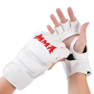 Leather Boxing Training Gloves Set - Open Hand MMA Punching Mitt for Men & Women, Durable Fitness Workout Gloves for Beginner