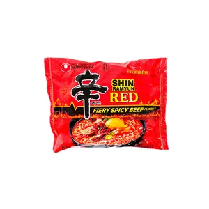 Nongshim Shin RED Beef Ramyun Instant Ramen Noodle Soup Korean Style (12 Pack / 18 Pack / 24 Pack)