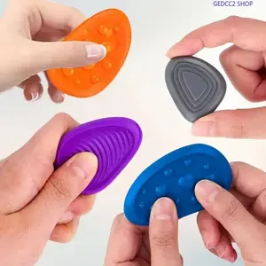 6-Pack Sensory Stones for Kids, Stress Relief & Emotional Calming Fidget Toys, Durable Washable Worry Stones for Focus, Relaxation, Classroom Learning & Sensory Play