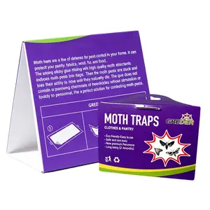 Clothes Moth Traps & Pantry Moth Traps 10 Pack – Double Potent Pheromone Sticky Traps for Wool, Carpet, Kitchen and Cupboard Protection