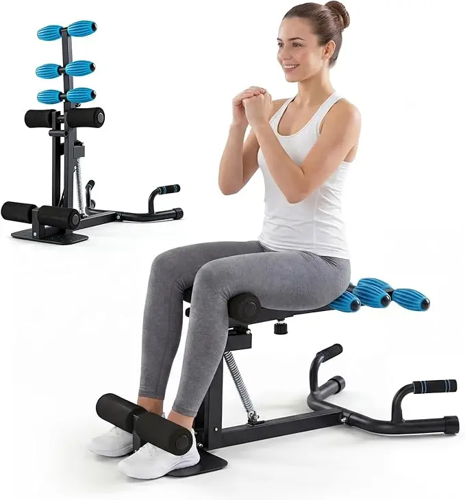 Compact Steel Deep Squat Machine for Home Gyms, Unisex Strength Training Equipment, Adjustable Resistance, Squat & Push-Up Training, Target Glutes & Legs & Core, 300lbs Load, Stable & Reliable Construction, Height-Adjustable Space Saver