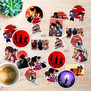 Stickers Pack 20 Pcs Samurai Luggage Waterproof Laptop Champloo Guitar Skateboard Car Water Vinyl Bike Aesthetic Bottle Bumper Colorful