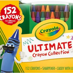 # 51 - Crayola Ultimate Crayon Box Collection (152ct), Bulk Kids Crayon Caddy, Classic & Glitter Colors, Coloring Book Supplies, Gift for Kids