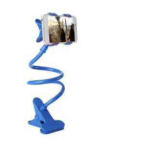Universal Lazy Mobile Phone Gooseneck Stand Holder Stents Flexible Bed Desk Table Clip Bracket for Phone Flexible Holder Arm Cell Phone Holder