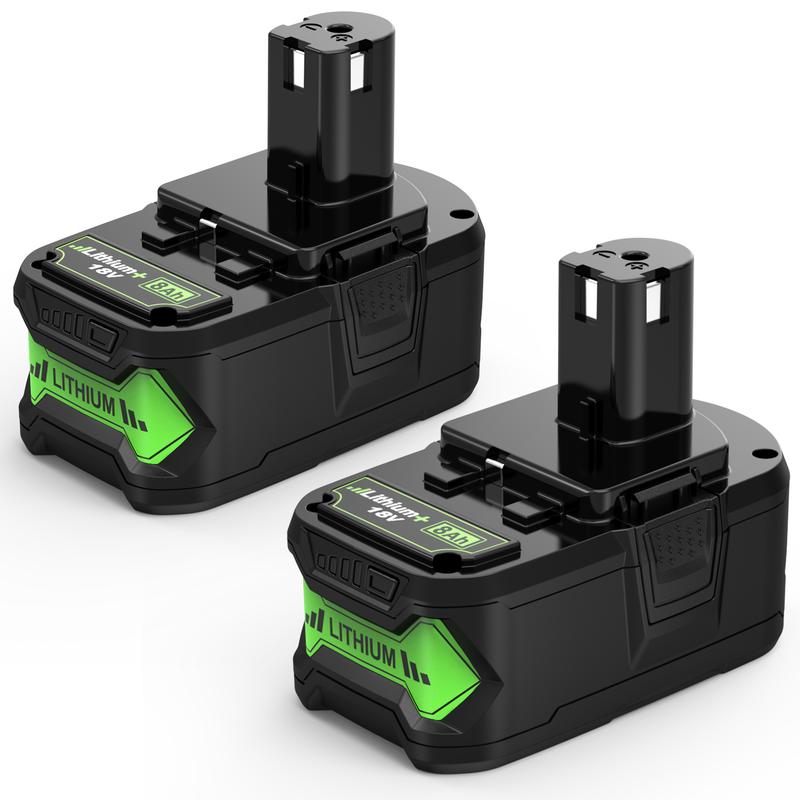 2 Pack 8000MAh Replacement Ryobi 18V Batteries with Indicator Light for Li-Ion MAX P102 P103 P104 P105 P107 P109 P108 P122 Series Power Tools