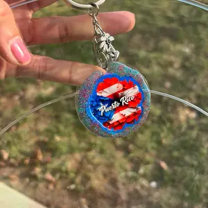 Puerto Rico Keychain llavero bag charm