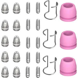 26PCS Plasma Cutter Consumables Kit, Torch Tips Set with Nozzles, Electrodes & Shield Cups, for 50–60A Plasma Cutting Torch