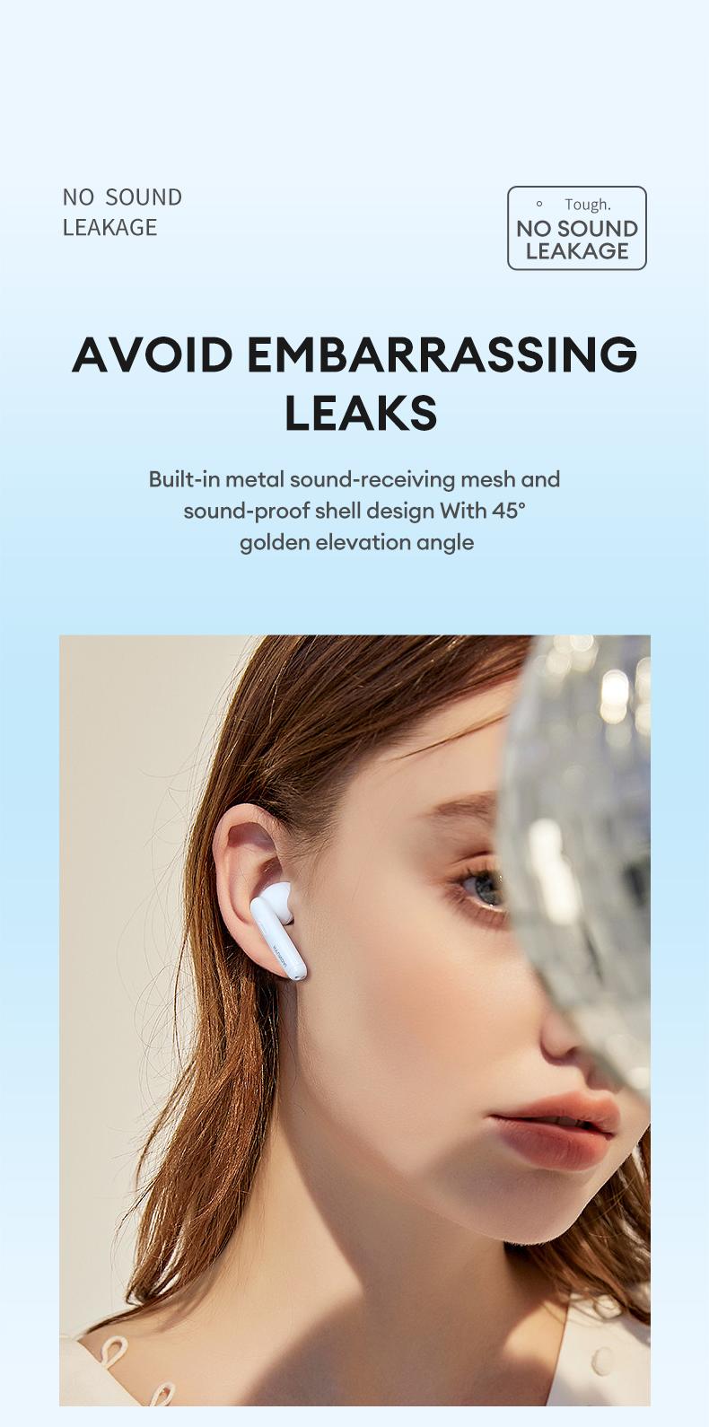 HYUNDAI T17 In-Ear Wireless Headphones with Bluetooth 5.3, Anti-Leakage Shell, Low Latency, Lightweight & Comfortable Fit, Wireless Earbuds for Music & Calls, Compatible with Android & iOS