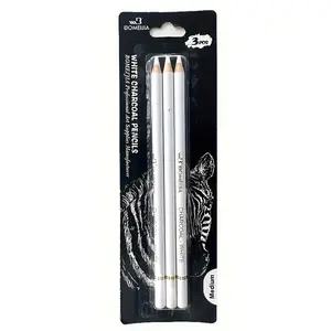 Professional White Charcoal Pencil Set, 3/6/9pcs Sketch Highlight White Pencil for Drawing Sketching Shading Blending, Art Supplies for Beginners and Artists