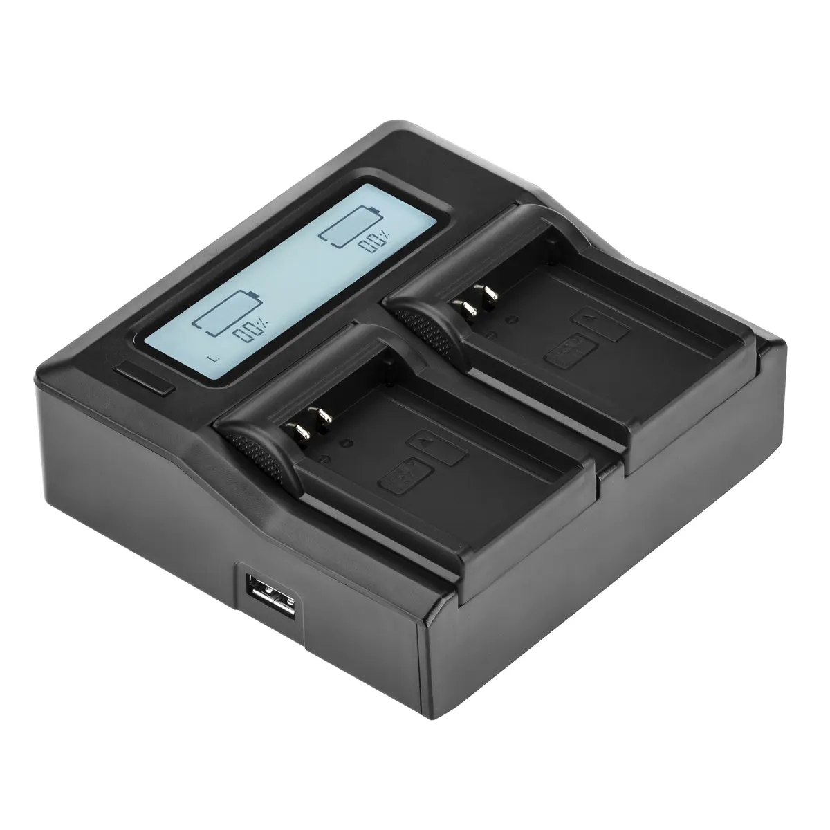 Durable Green Dual Smart Camera Charger with LCD Display, Essential Camera Accessories for Olympus BLN-1 Charging Needs