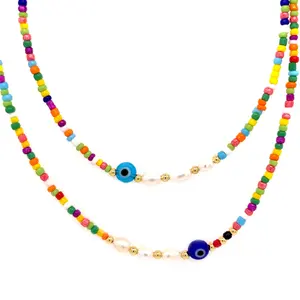 Multicolor Evil Eye Necklace - Vibrant & Stylish Necklace