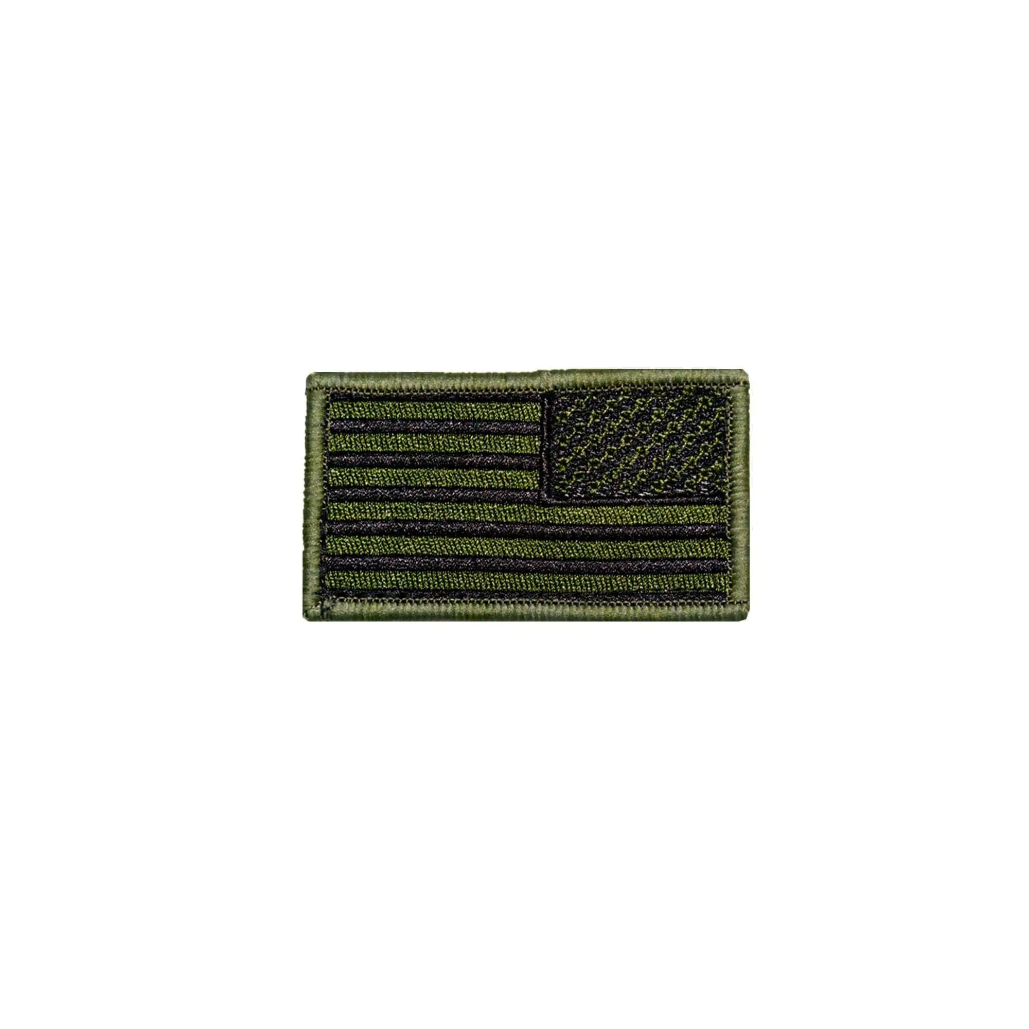 Reverse American Flag Patch OD Green and Black