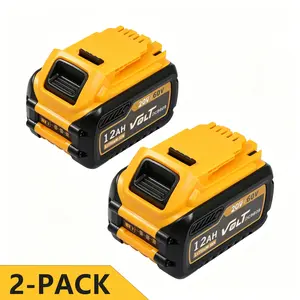 2-Pack 12.0Ah 20V/60V MAX DCB609 Compatible DEWALT Replacement Battery, Suitable for DCD999, DCF887, and DCS388 Cordless Tools