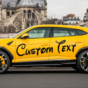 Custom Vinyl Text Decals for Cars, Laptops, Bottles, Window – Weatherproof, Stylish & Personalized Design with 20+ Color Options and 12 Unique Fonts