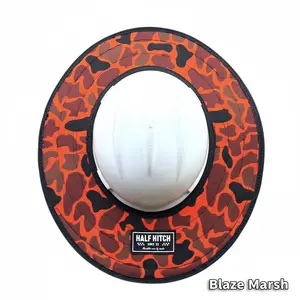 Half Hitch Sun Shades for Hard Hats - Rugged Canvas with Velcro Attachments - Handcrafted in USA - Leopard Print Design