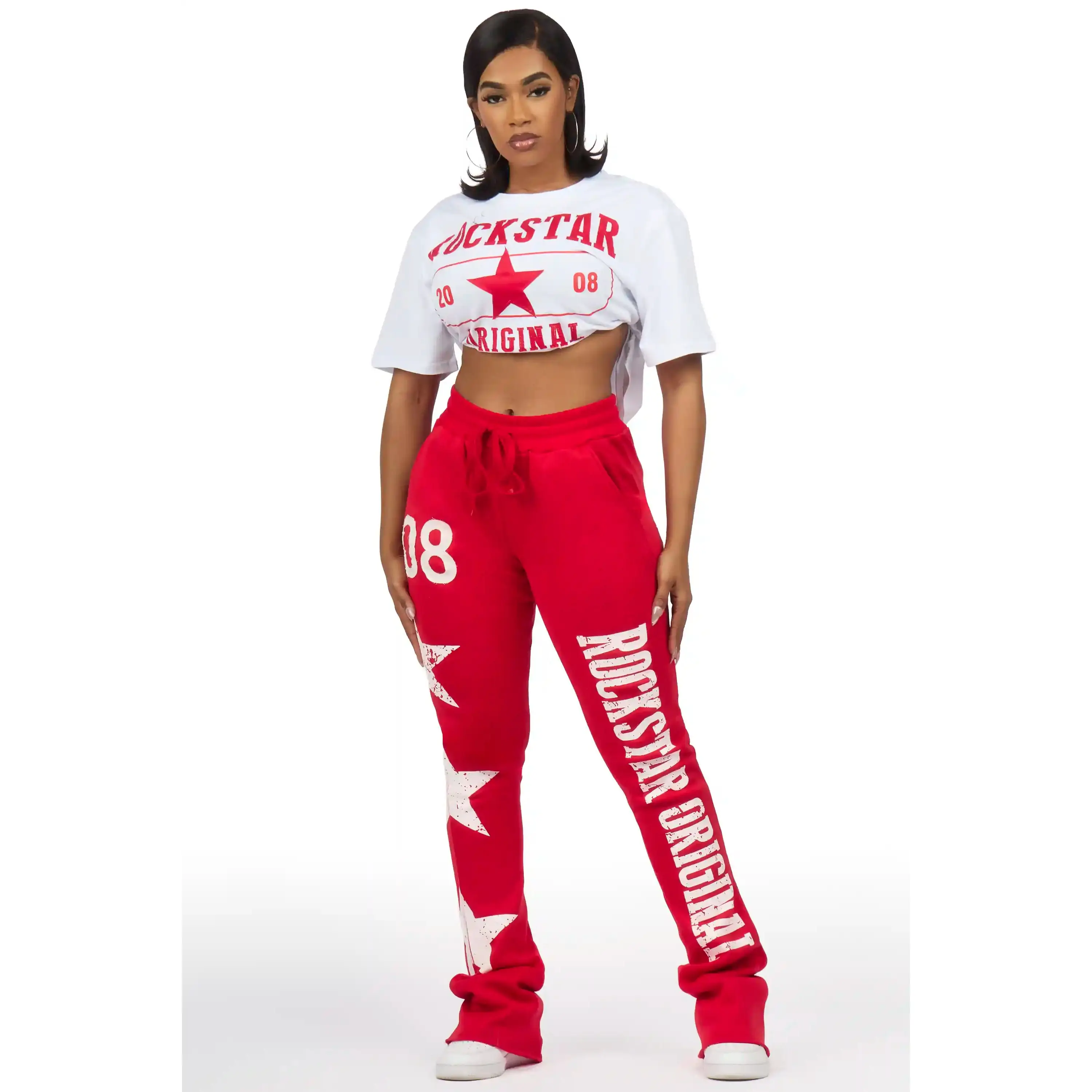 Chavonne White/Red T-Shirt Trackset