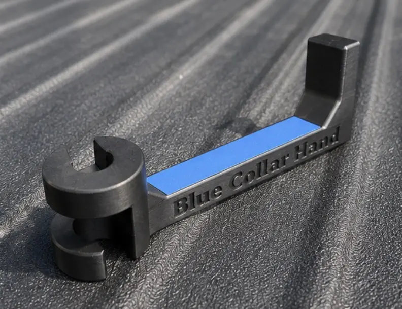 Blue Collar Hand Headrest Hook - Hard Hat, Safety Vest & Work Gear Holder for Trucks & Vehicles
