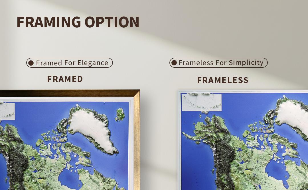 North America 3D Relief Map