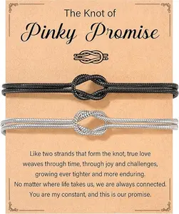 Valentines Day Gifts Matching Couples Bracelets Love Knot Relationship Jewelry Christmas Birthday Anniversary Couples Gifts for Him Her Boyfriend Girlfriend Tie Knot Cuff