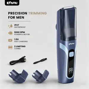 ENSSU Beard Trimmer for Men Auto-Vaccum, Rechargeable ElectricMen Beard Trimmers with 2 Combs, 1-20mm Adjustable Length Dial,Waterproof Cordless Mustache Trimmer for Face, Stubble