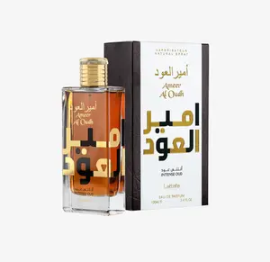 Lattafa Unisex Ameer Al Oudh Intense Oud EDP Spray 3.4 oz Natural Fragrance Regular Edition Bottle