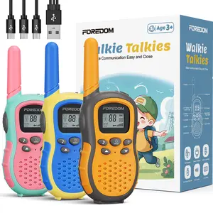 FOREDOM Walkie Talkies Rechargeable with Flashlight & Long Range Communication for Kids 22 Channels 2 Way Radio for Boys Girls Gift Age 3+